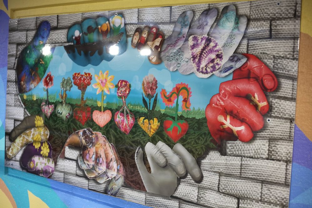 One of the thirteen finished panels