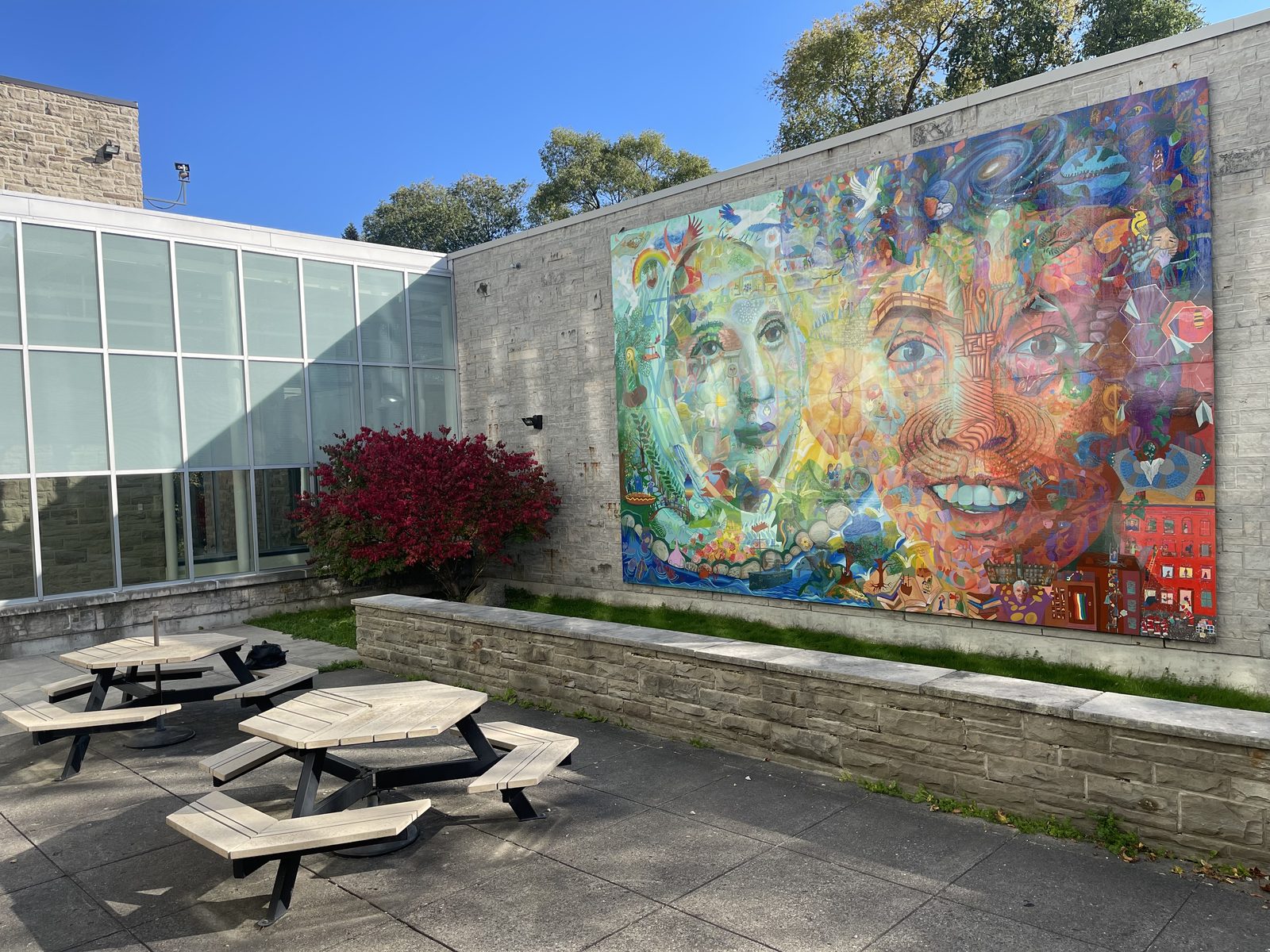 The completed Brescia centennial mural