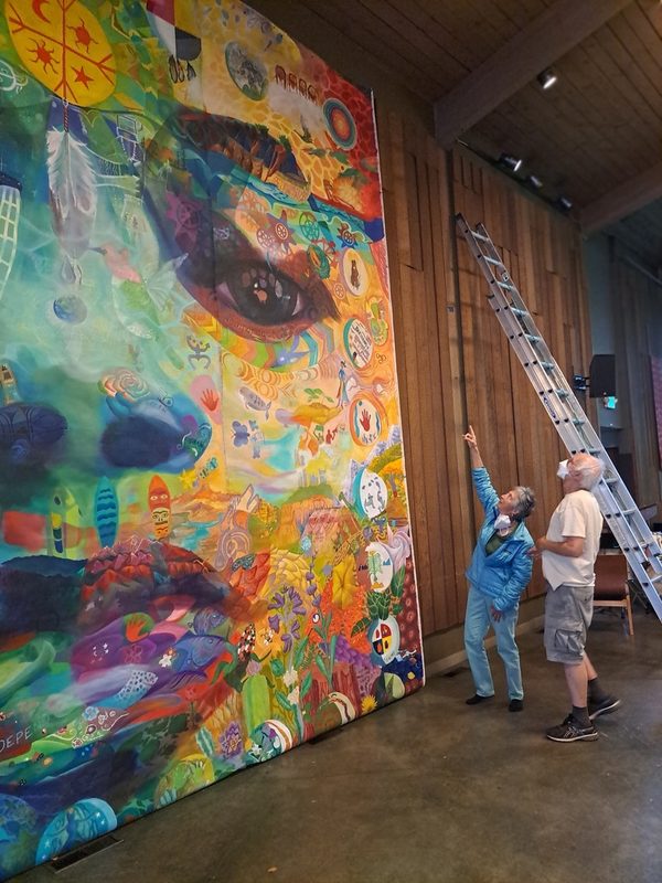 The E Ala E travelling mural on display