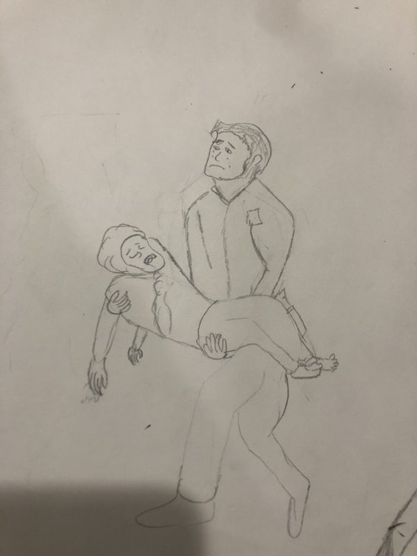 A participant drawing